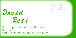 david reti business card